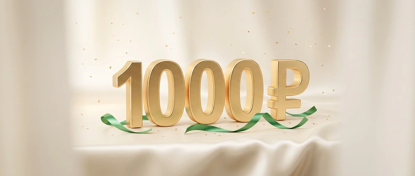 1000 ₽ в подарок за регистрацию 1000 ₽ в подарок за регистрацию