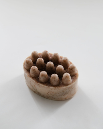 Мыло массажное с люфой Миндаль2