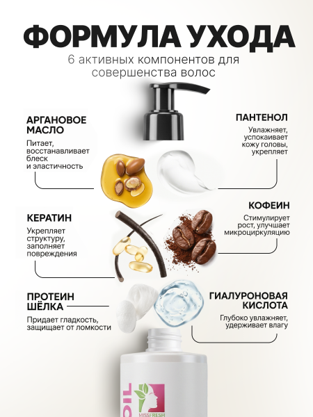Шампунь с аргановым маслом, MissFresh серия ЭКСПЕРТ 03